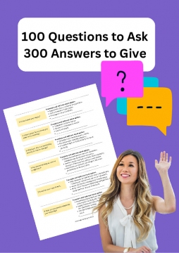 100 pytań  + 300 przykładowych odpowiedzi