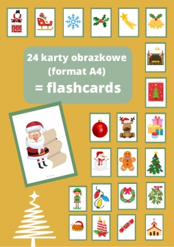 Christmas flashcards - karty obrazkowe  (format A4)