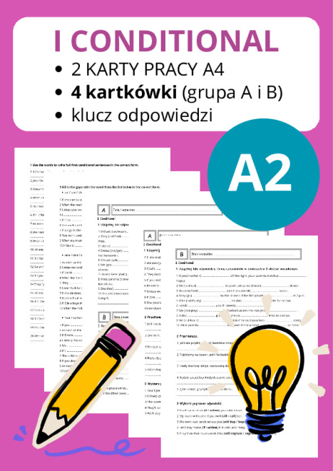 I CONDITIONAL / I okres warunkowy, kartkówki